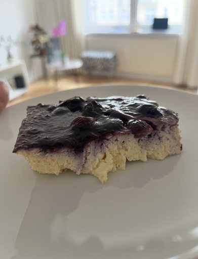 Cheesecake de arándanos baja en calorías